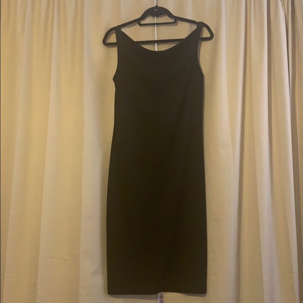 Black dress with small sexy slits on both sides